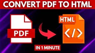 How To Convert Pdf To Html File [EASILY]