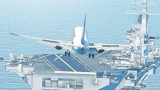 Landing A Boeing 737 On An Aircraft Carrier in X-Plane 11