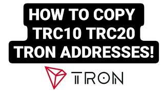 HOW TO COPY TRC10 TRC20 ADDRESSES FROM TRUST WALLET #TRX #TRON #TRUSTWALLET