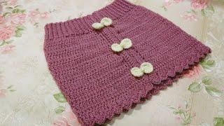 How to make a crocheted pocket اسهل جيبه أو تنوره#