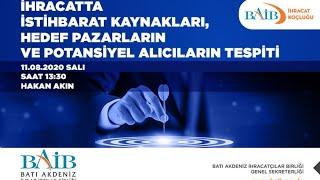 İhracatta İstihbarat Kaynakları, Hedef Pazarların ve Potansiyel Alıcıların Tespiti  Eğitimi #BAİB