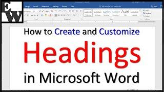 How to Create and Customize Headings in Microsoft Word