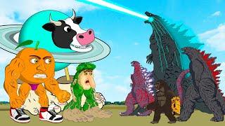 Rescue GODZILLA & KONG Vs Story Transformation Italian Brainrot Cartoon | Italian Brainrot Animation