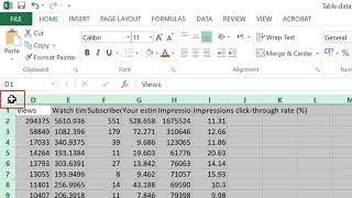 How to One Click to Select All in Excel 2020