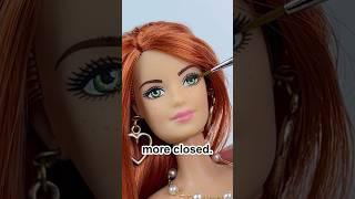 How I Make Barbie Eyes More Realistic #shorts #barbie #barbiedoll