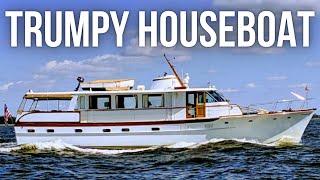 1969 63' Trumpy Houseboat Yacht Tour | See Inside this $400,000 American Classic Luxury Yacht