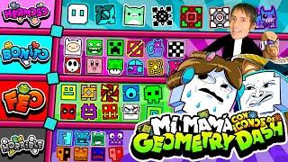 MY MOM RANKS ALL GEOMETRY DASH ICONS!!!