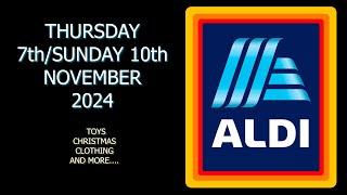 Aldi Special Buys Thursday 7th Sunday 10th November 2024