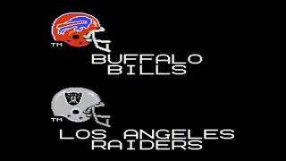 Bills at Raiders tecmo nes game night with Retro