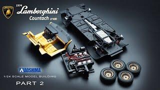 #02 Lamborghini Countach LP400 | Aoshima | 1/24 | Scale Model Building | ASMR |