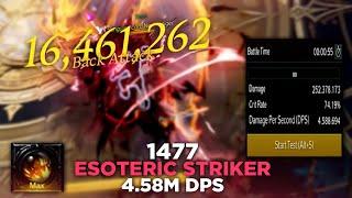 1477 Esoteric STRIKER 1-2 Minute DPS Test (4.58m) and Gear Info | Lost Ark: PvE