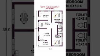 24x35 feet North facing house plan #Indian construction #shorts #hbg