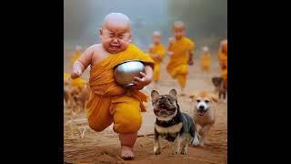 Cute Little monks  #shorts #status #tech official