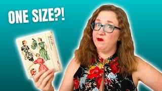 Plus Size Woman Makes One Size Fits All Pattern || Making a Vintage Apron Using Thrifted Material