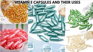 Vitamin E capsule colors and uses Watch before buying #skincare #youtuber #educationalvideo