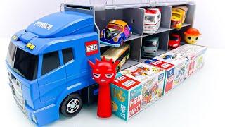 Disney Pixar Car | Unbox 12 Legendary Takara Tomy Cars Hidden in The Large Tomica Convoy | Fun Cars