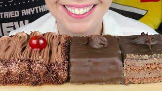 ASMR: CHOCOLATE MOUSSE CAKE & GREEK "SERANO" CAKE  | No Talking Mukbang - 먹방 | Real Eating Sounds