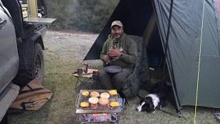 Car Tent Camping in the Rain Fast Tent  With Dog