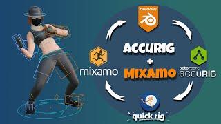 Fast Rigging and Animation: AccuRig, Mixamo & Quick Rig (Blender workflow)