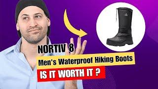 NORTIV 8 Men's Waterproof Hiking Winter Snow Boots Insulated Fur Liner Lightweight Outdoor Tall Boot