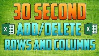 Excel 2016 : How to Add / Delete Rows and Columns