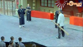 Japanese samurai set up a ring,and a boy stepped up and defeated three Japanese masters in a row