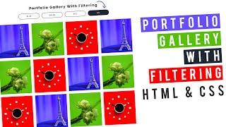 Portfolio Gallery With Filtering Category | HTML5 & CSS3 | No Javascript