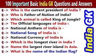 100 Simple GK General Knowledge Questions and Answers for all students Competition Exam | India GK