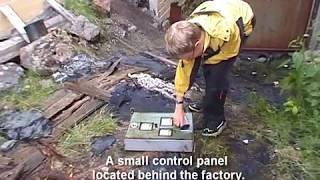 Children take into abandoned factory. Knaben Molybdenum Mine