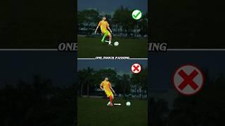 ONE TOUCH PASSING TUTORIAL ️.#football #soccer #footballskills #onetouch #shorts