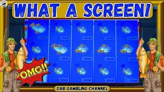 OMG WHAT A SCREEN! | Fishing Frenzy Slot Challenge!