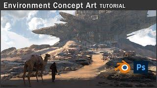 Blender for Environment Concept art tutorial - Workflow