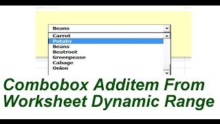 Combobox Additem From worksheet Dynamic Range Excell VBA