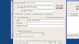 Working with the Cisco VPN Client. (IPSEC)