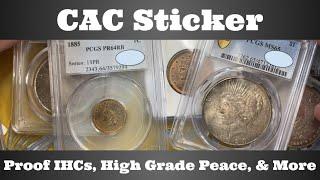 CAC Sticker Open Box -  Proof Indian Head Cents, High Grade Peace Dollars, & More