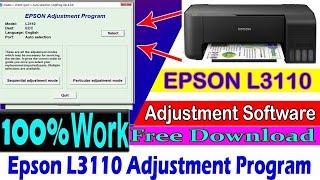 Epson L3110 Adjustment Program Update  Free Download 2020 । How To   Download L3110 Waste ink pad