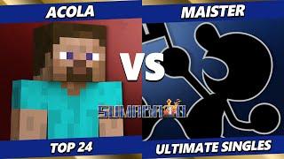 Sumabato 51 - Acola (Steve) Vs. Maister (Game & Watch) Smash Ultimate - SSBU