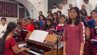 Aria sang a solo, “Close your eyes!” (8) @ Carol Service of CSI St Thomas Eng Church, Santhome! ️