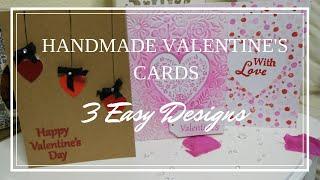 Handmade Valentine's card | 3 Easy Designs  | Aimsy's Antics