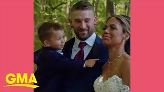 Toddler tells mom she's beautiful on her wedding day l GMA