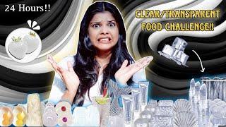 I Only Ate TRANSPARENT/CLEAR Foods for 24 Hours!! *Didn't expect this* | Jenni's Hacks