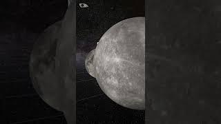 Moon vs Mercury, simulation video #vfx #planet #moon #Mercury  #shorts