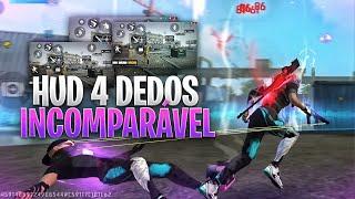 OS BRABOS!! TOP 4 MELHORES HUD 4 DEDOS FREE FIRE| HUD COMPLETO!