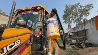 JCB 3dx Backhoe Loader Machine Loading Mud In Mahindra 475 Di Tractor and Stuck in Mud | Jcb Video