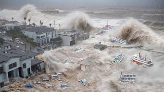 End of Year Chaos in Peru Today! Lobitos Pier Destroyed by Giant Tsunami-Like Waves