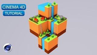 Cinema 4D Tutorial - Low Poly Landscape 3D Modeling