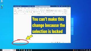 You can't make this change because the selection is locked in Microsoft Word - How To Fix Error 