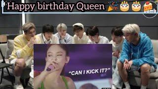 BTS Reaction to 'Jennie' Is going viral (Happy birthday  queen) [Fanmade ]