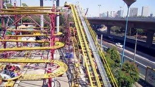 Ratón Loco front seat on-ride POV La Feria Chapultepec Magico, Mexico México