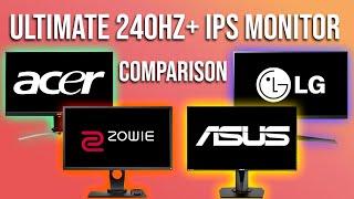 Three 240Hz+ IPS Monitors VS. The KING! ULTIMATE 240Hz Monitor Comparison!